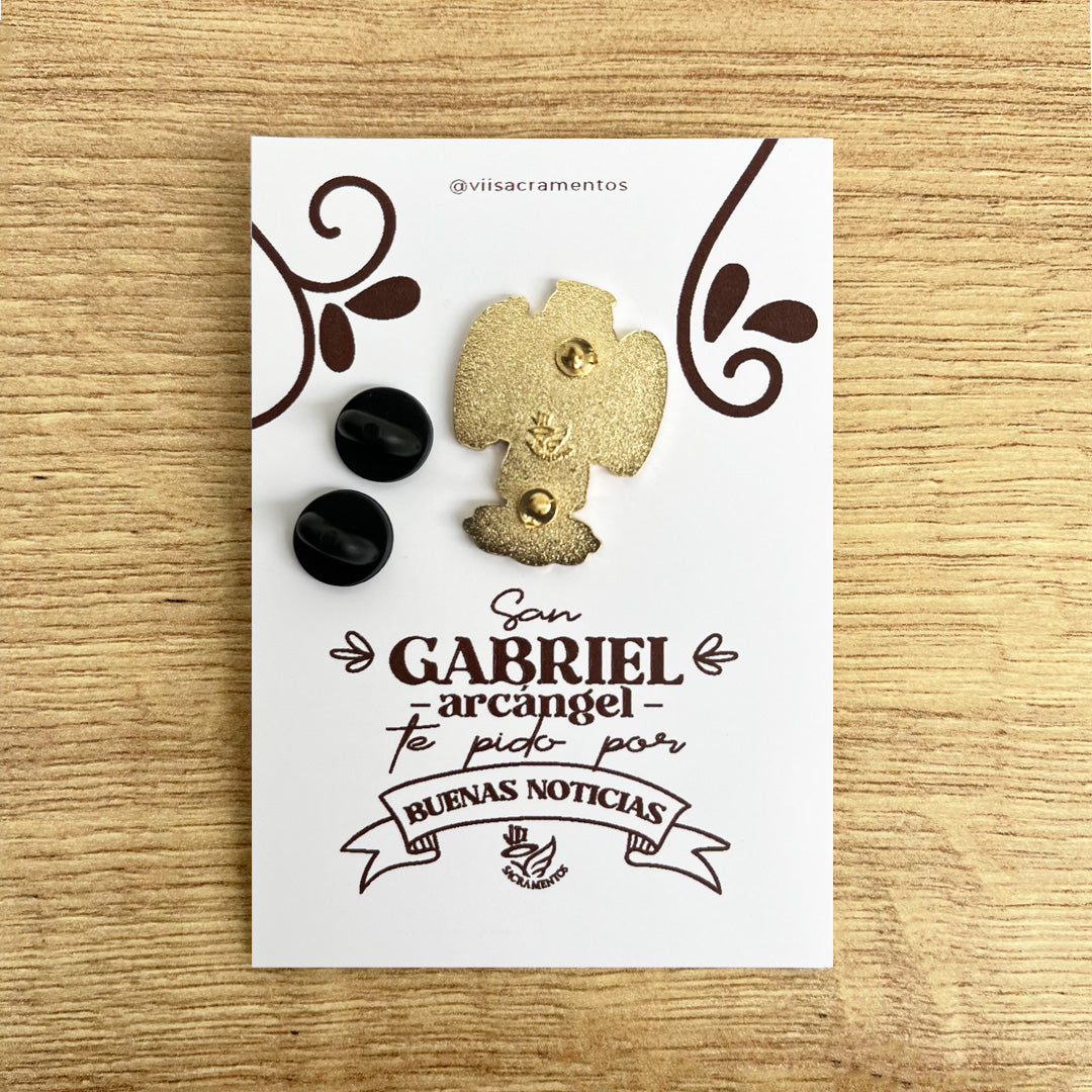 Pines Metálico San Gabriel Arcángel Resinado – VII Sacramentos Colombia