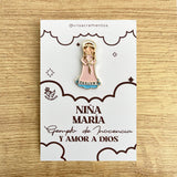 Pines Metálico Niña María