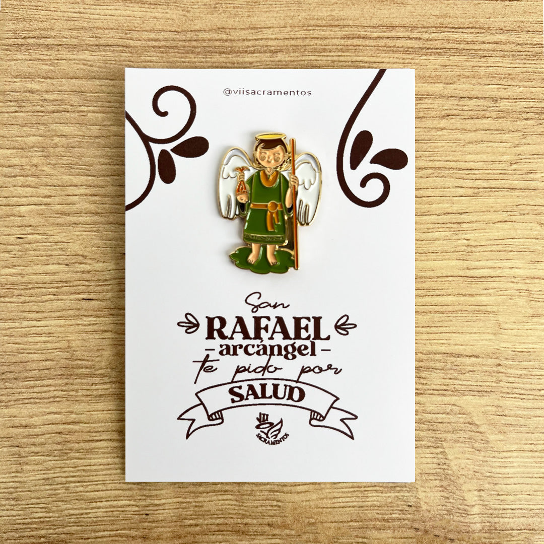 Pines Metálico San Rafael Arcángel Resinado – VII Sacramentos Colombia