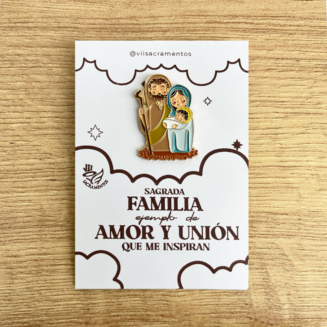 Pines Metálico Sagrada Familia Resinada