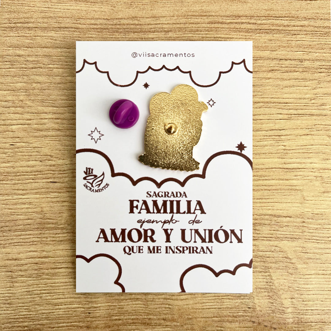 Pines Metálico Sagrada Familia Resinada