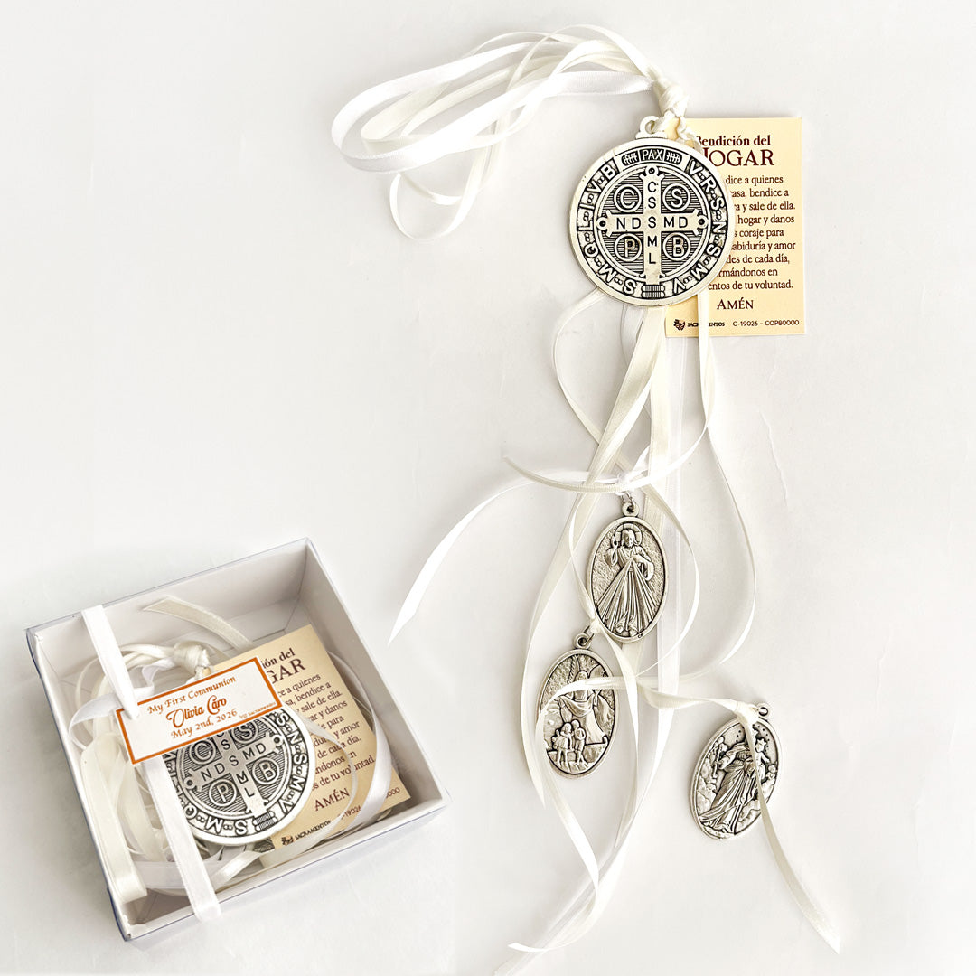 Recordatorio Kit Medalla de San Benito – Protección y Bendición del Hogar X 6Unidades – VII Sacramentos Colombia